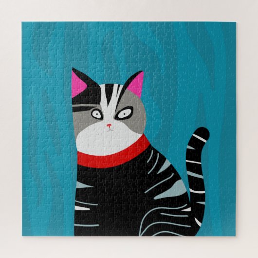 Abstracte kat legpuzzel (Verticaal)