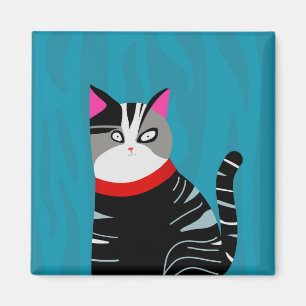 Abstracte kat magneet