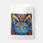 Abstracte kat met gele ogen bedankzakje (Voorkant)
