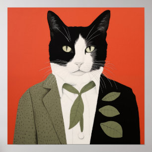 Abstracte kat poster