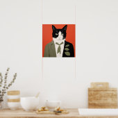 Abstracte kat poster (Keuken)
