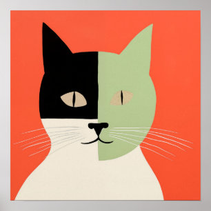 Abstracte kat poster