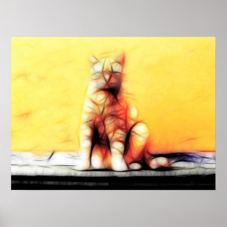Abstracte kat poster