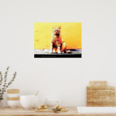 Abstracte kat poster (Keuken)