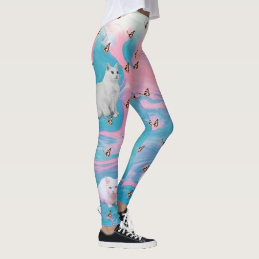 Abstracte Kat Vlinder Leggings (Rechts)
