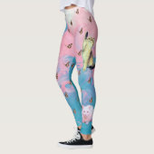 Abstracte Kat Vlinder Leggings (Links)