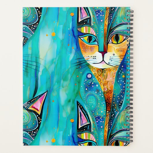 Abstracte katten planner (Achterkant)