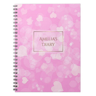 Abstracte keh roze valentijnse textuur. Naam. Notitieboek