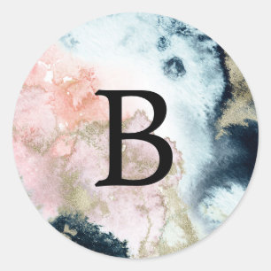 Abstracte Keltische monogram Wedding Envelope-zege Ronde Sticker