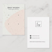 ABSTRACTE KERAMISCHE BLUSH WAVE 2 STUD OORBEL DISP VISITEKAARTJE (Voorkant / Achterkant)