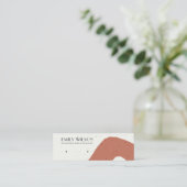 ABSTRACTE KERAMISCHE TERRACOTTA STUD EARRING DISPL MINI VISITEKAARTJE (Staand voorkant)