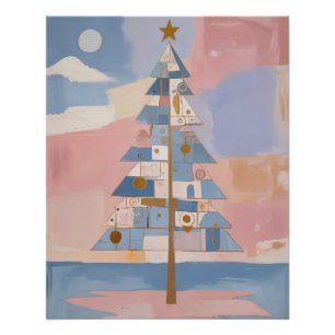 Abstracte Kerst Geometrie Perfect Poster