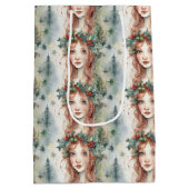 Abstracte kerst medium cadeauzakje (Achterkant)