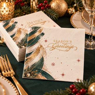 Abstracte Kerst Zakelijke Feestelijke Viering Servet