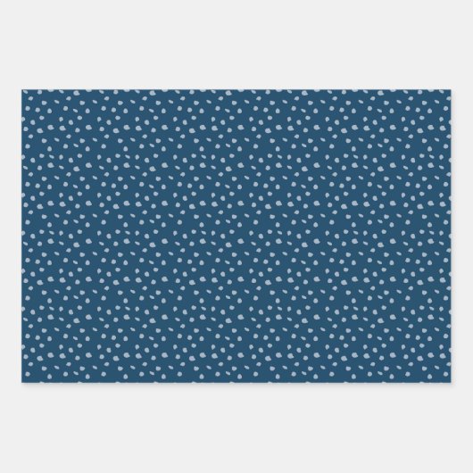 Abstracte kerstblauwe roze sterren Snowflakes Pine Inpakpapier Vel (Voorkant 2)