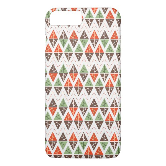 Abstracte kerstbomen geometrisch vakantiepatroon Case-Mate iPhone case (Achterkant)
