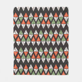 Abstracte kerstbomen: geometrische vakantie fleece deken (Voorkant)