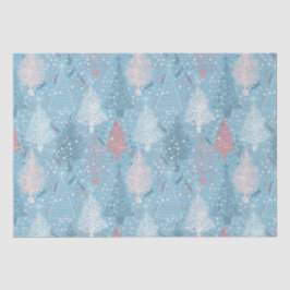 Abstracte kerstbomen Patroon 2 Weefselpapier Tissuepapier