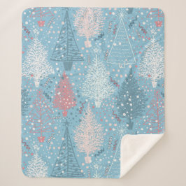 Abstracte kerstbomen Pattern 2 Sherpa Blanket Deken