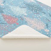 Abstracte kerstbomen Pattern 2 Sherpa Blanket Deken (3/4)