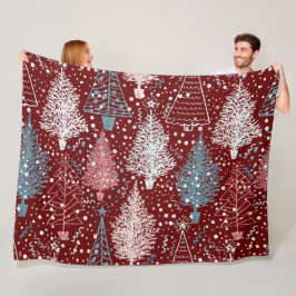 Abstracte kerstbomen Pattern 3 Fleece Blanket