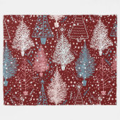 Abstracte kerstbomen Pattern 3 Fleece Blanket Deken (Voorkant (Horizontaal))