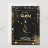 Abstracte kerstboom kerstuitnodiging kaart (Voorkant)