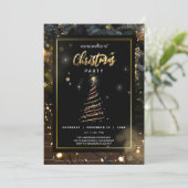 Abstracte kerstboom kerstuitnodiging kaart (Staand voorkant)