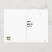 Abstracte kerstboom met mousserend goud feestdagenkaart (Achterkant)