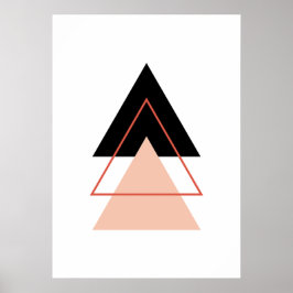 Abstracte kerstboom poster