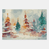 Abstracte kerstboom set 1 inpakpapier vel (Voorkant 2)