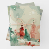 Abstracte kerstboom set 1 inpakpapier vel (In situ)