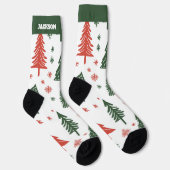 Abstracte kerstboom Sokken met naam (Rechts)