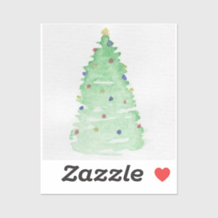 Abstracte kerstboom sticker