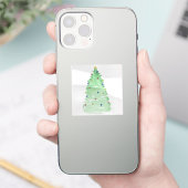 Abstracte kerstboom sticker (Telefoon)
