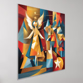 Abstracte kerstengel folie afdrukken (Laagn)