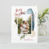 Abstracte kerstfeestdag met feestdag feestdagenkaart (Staand voorkant)