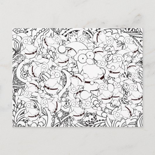 Abstracte kerstkerstkerstkerstkerstkerstkerstman M Briefkaart (Voorkant)