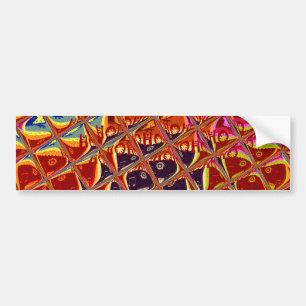 Abstracte kerstkleuren Collectie. Bumpersticker