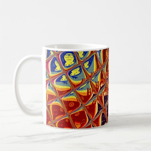 Abstracte kerstkleuren Collectie. Koffiemok (Links)