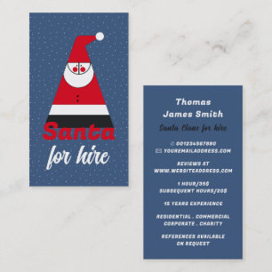 Abstracte kerstman, Santa Claus Entertainer Visitekaartje