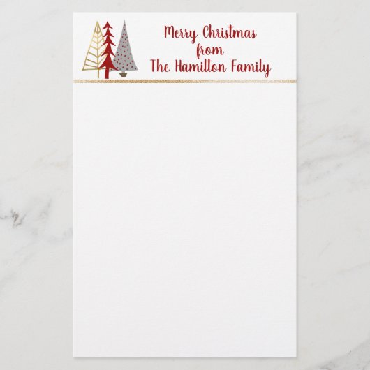 Abstracte kerstmis briefpapier (Voorkant)
