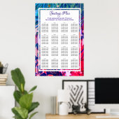 ABSTRACTE kerststerren met 160 zitplaatsen Poster (Thuiskantoor)