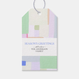 Abstracte kerstvakantie-uitnodiging gift tag cadeaulabel
