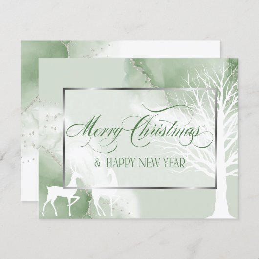 Abstracte kerstvakantiewinter (Voorkant / Achterkant)