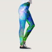 Abstracte ketelkokers met getextureerde inkt, groe leggings (Rechts)