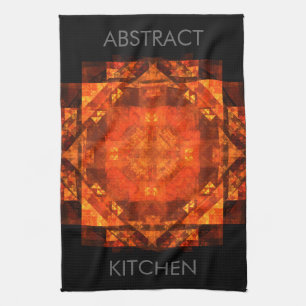 Abstracte keukenhanddoek voor de zinking