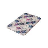 Abstracte kinder cartoon bloembloemen florale retr badmat (Gekanteld)