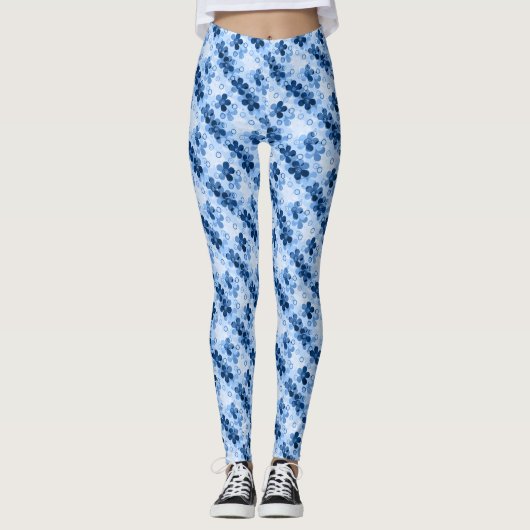 Abstracte kinder cartoon bloembloemen florale retr leggings (Voorkant)