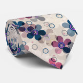 Abstracte kinder cartoon bloembloemen florale retr stropdas (Opgerold)